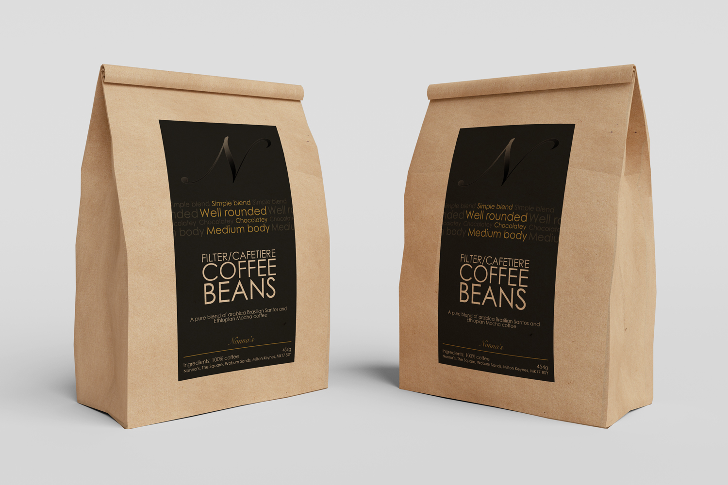 Nonnas Coffee Packaging Design