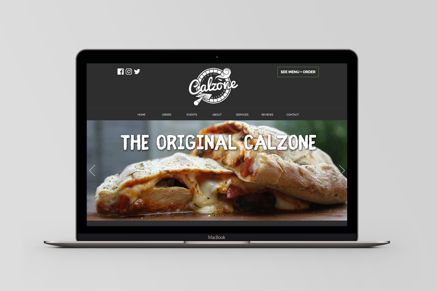 The Calzone Kitchen Website Design